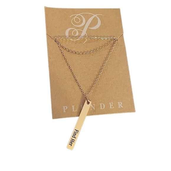 Plunder Jewelry Find Her Rose Gold Necklace New - Picture 4 of 6